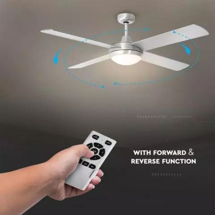 VENTILATORE DA SOFFITTO 35W CON PORTALAMPADA PER LAMPADINE LED E27 E TELECOMANDO - SKU 7918 - V-TAC
