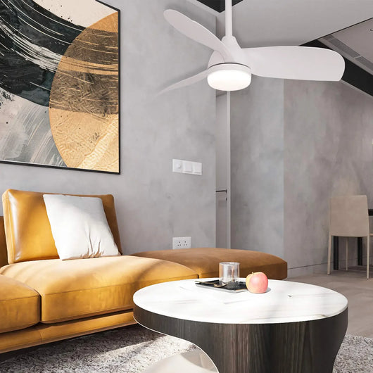 LÚZETE - VENTILATORE DA SOFFITTO CON LUCE 17W MOTORE DC SIERRA BIANCO Ø 91,4 CM