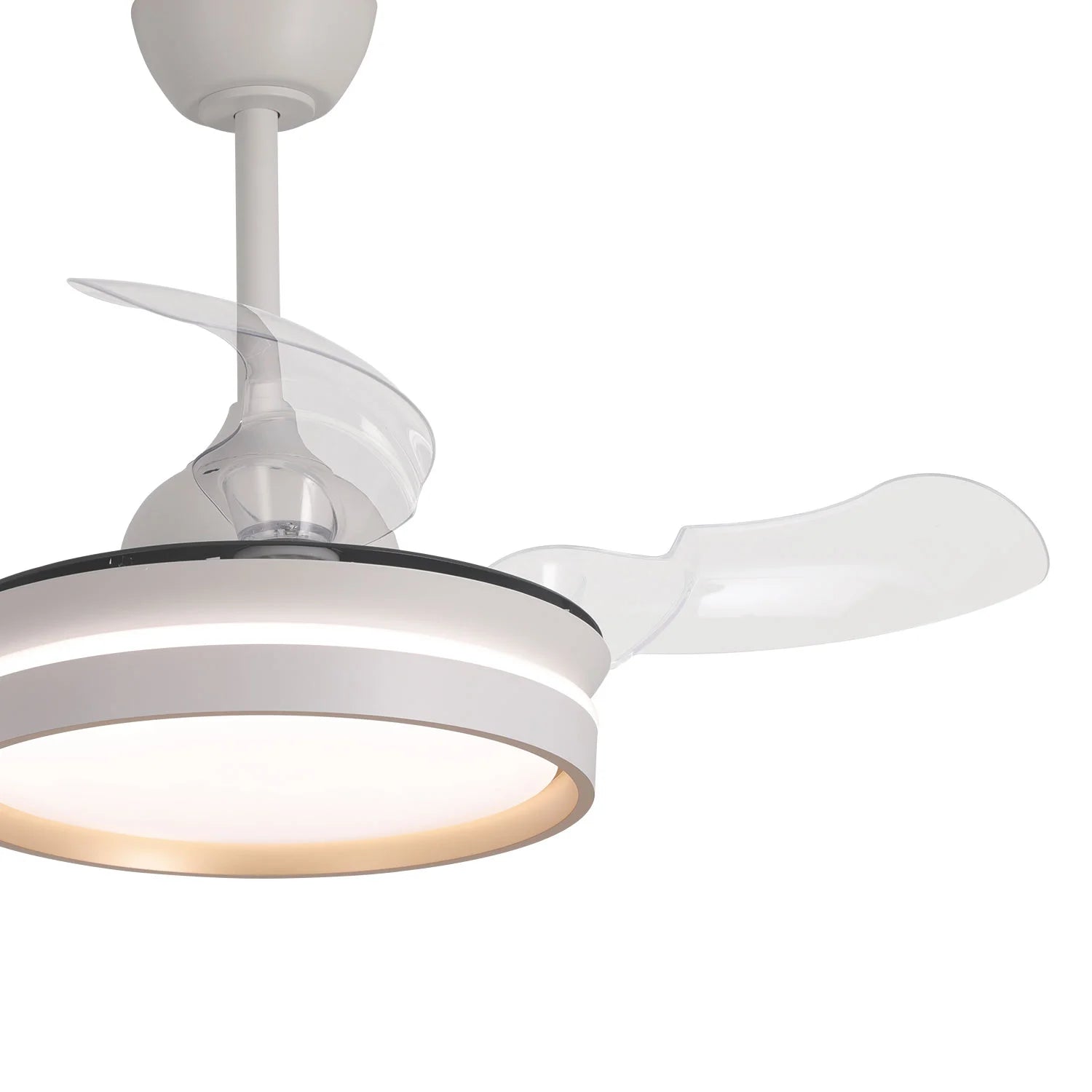 LÚZETE - VENTILATORE DA SOFFITTO CON LUCE LED 24W REGOLABILE MOTORE DC BIANCO CASCADE