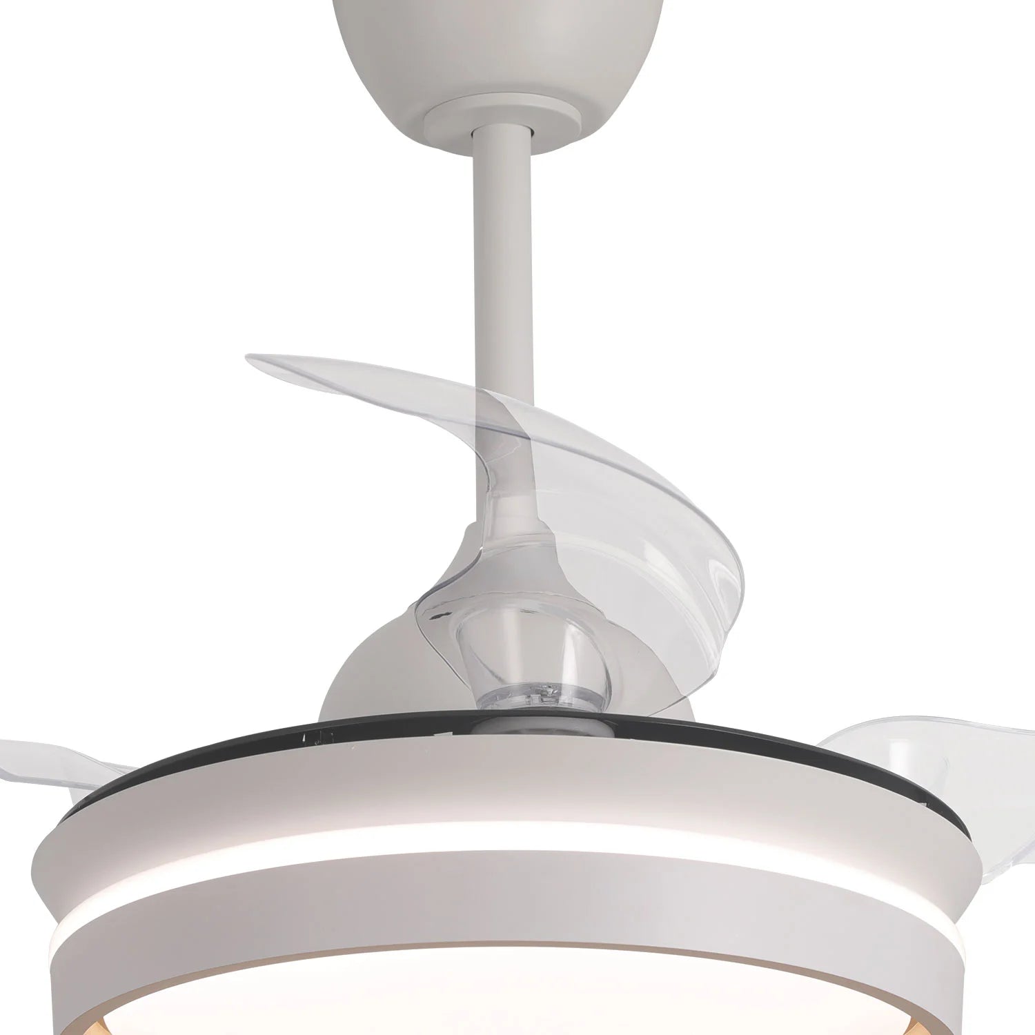 LÚZETE - VENTILATORE DA SOFFITTO CON LUCE LED 24W REGOLABILE MOTORE DC BIANCO CASCADE