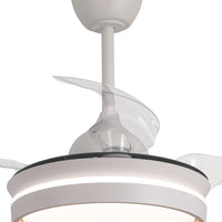 LÚZETE - VENTILATORE DA SOFFITTO CON LUCE LED 24W REGOLABILE MOTORE DC BIANCO CASCADE