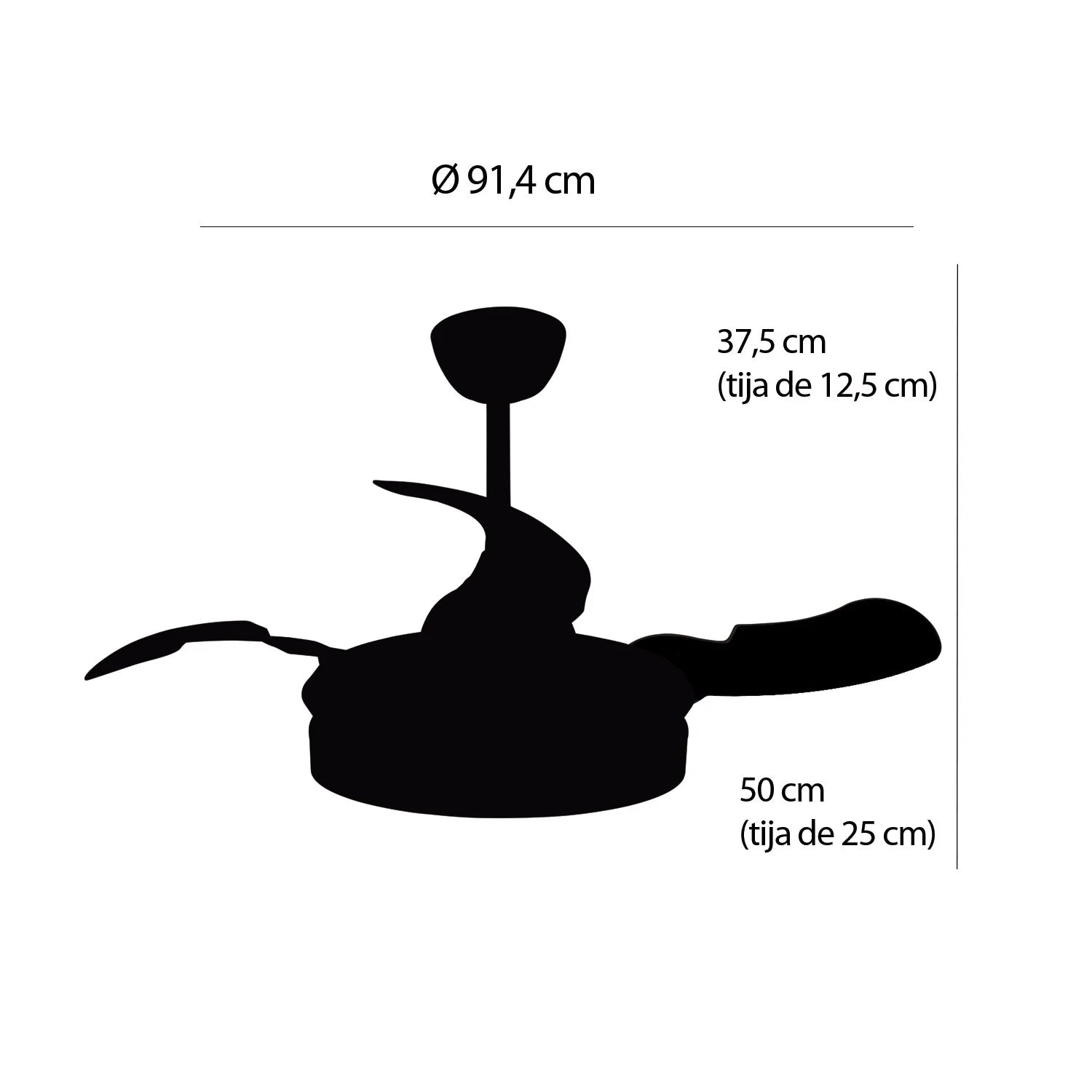 LÚZETE - VENTILATORE DA SOFFITTO CON LUCE LED 24W REGOLABILE MOTORE DC BIANCO CASCADE