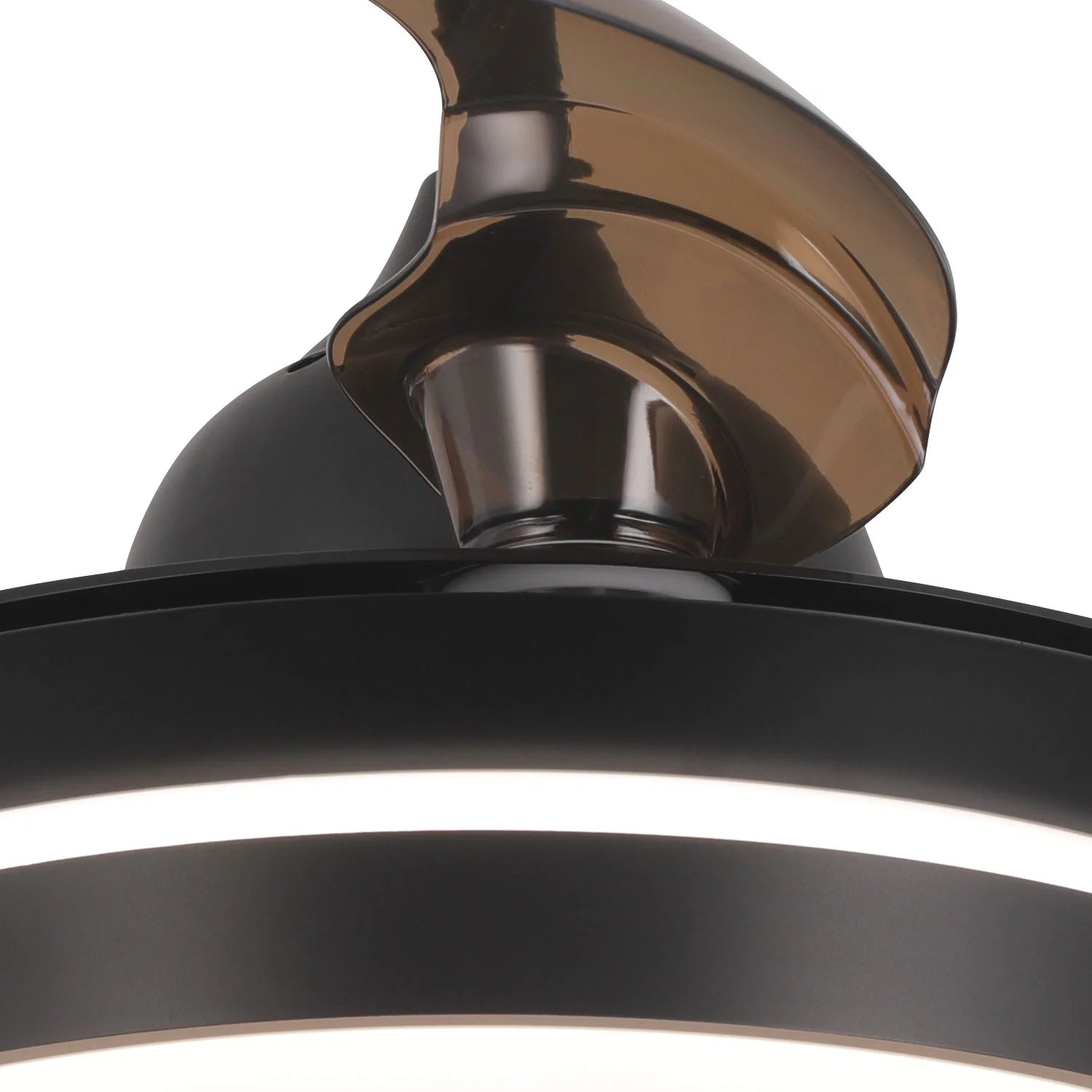 LÚZETE - VENTILATORE DA SOFFITTO CON LUCE LED 24W REGOLABILE MOTORE DC NERO CASCADE