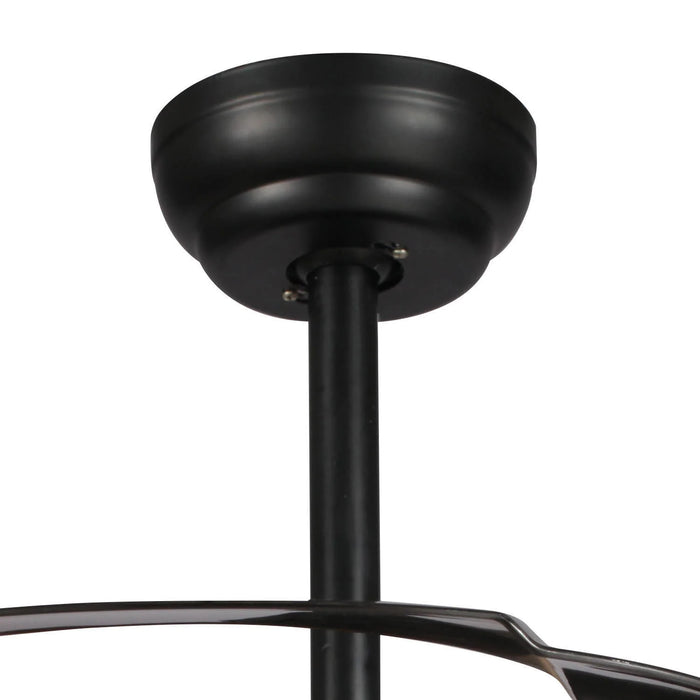 LÚZETE - VENTILATORE DA SOFFITTO CON LUCE LED 32W 4 PALE PLEGABILI FORREST MARRONE