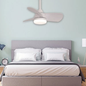 LÚZETE - VENTILATORE DA SOFFITTO LED 17W REGOLABILE MOTORE DC BIANCO SIERRA