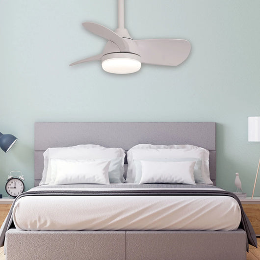 LÚZETE - VENTILATORE DA SOFFITTO LED 17W REGOLABILE MOTORE DC BIANCO SIERRA