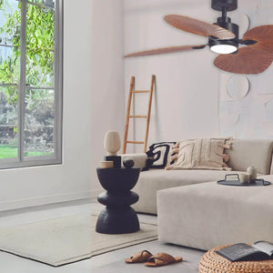 LÚZETE - VENTILATORE DA SOFFITTO LED 18W REGOLABILE 4 PALE MOTORE DC LAGOS