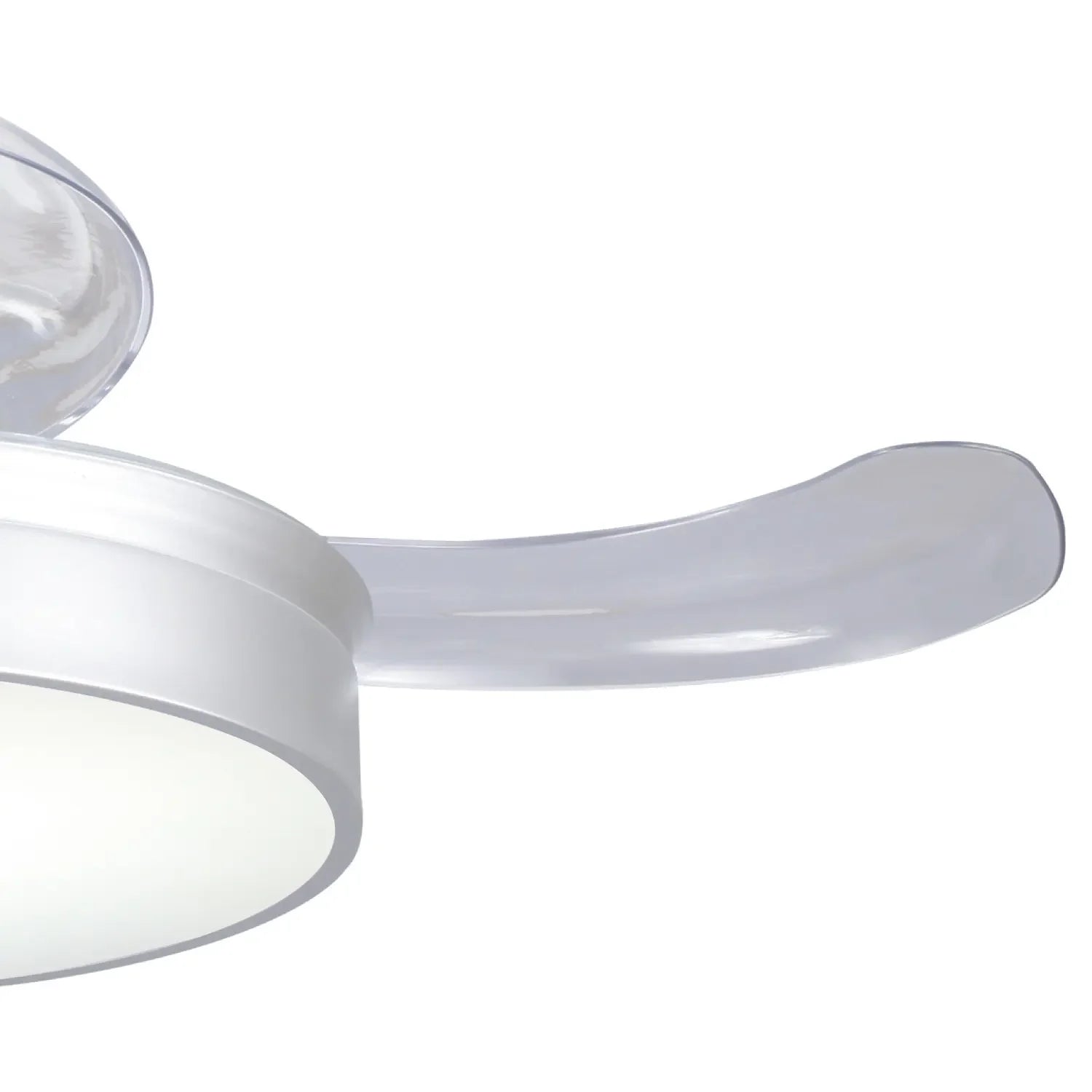 LÚZETE - VENTILATORE DA SOFFITTO LED 24W REGOLABILE ARGENTO 4 PALE PIEGHEVOLI MOTORE DC PALMA