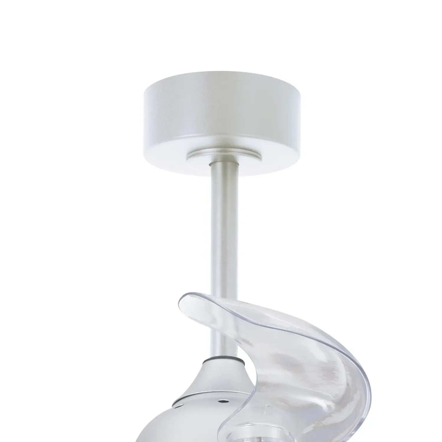 LÚZETE - VENTILATORE DA SOFFITTO LED 24W REGOLABILE ARGENTO 4 PALE PIEGHEVOLI MOTORE DC PALMA