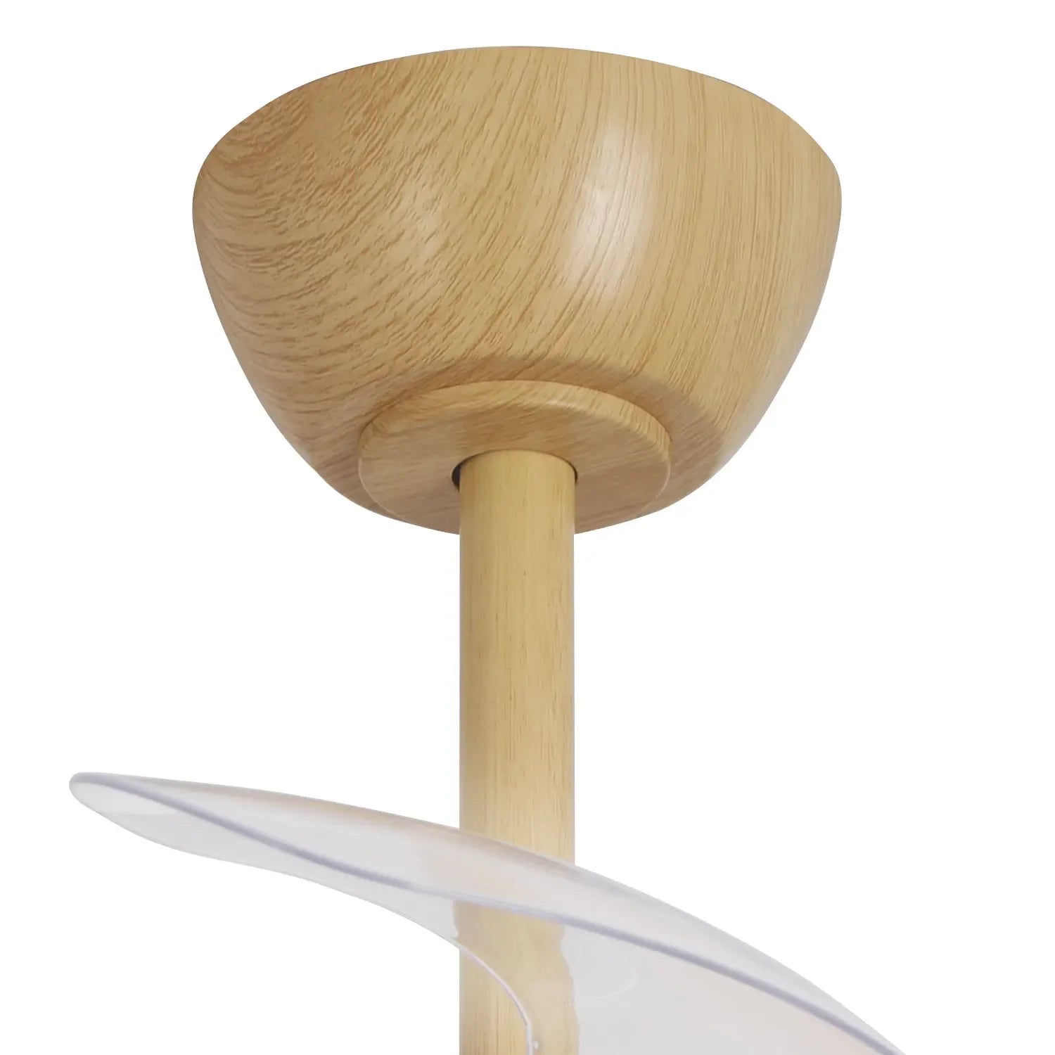 LÚZETE - VENTILATORE DA SOFFITTO LED 24W REGOLABILE COLORE LEGNO 4 PALE PLEGHEVOLI GERALDTON