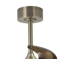 LÚZETE - VENTILATORE DA SOFFITTO LED 24W REGOLABILE IN BRONZO ANTICATO CON 4 PALE PIEGHEVOLI E MOTORE DC PALMA