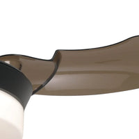 LÚZETE - VENTILATORE DA SOFFITTO LED 24W REGOLABILE NERO CON 4 PALE PIEGHEVOLI GERALDTON