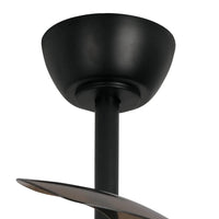 LÚZETE - VENTILATORE DA SOFFITTO LED 24W REGOLABILE NERO CON 4 PALE PIEGHEVOLI GERALDTON