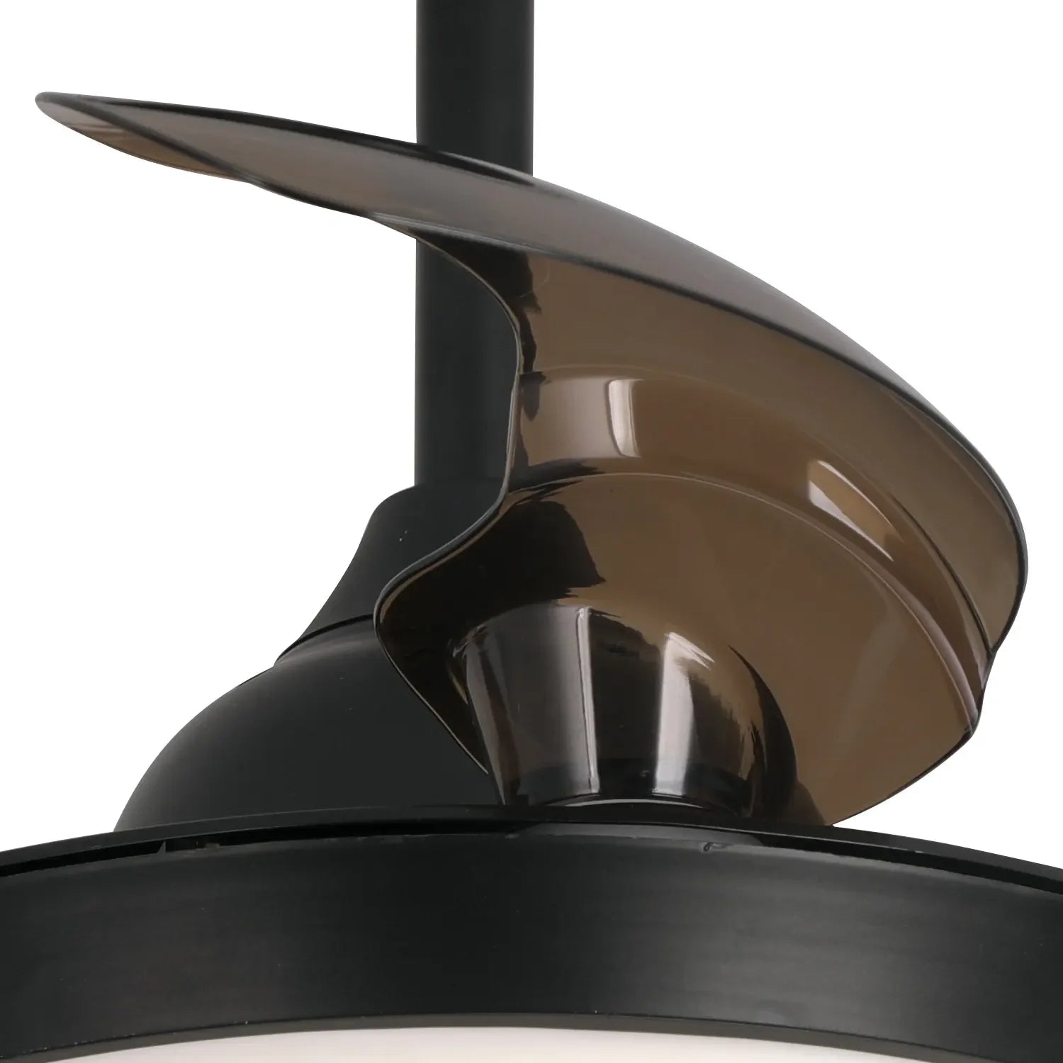 LÚZETE - VENTILATORE DA SOFFITTO LED 24W REGOLABILE NERO CON 4 PALE PIEGHEVOLI GERALDTON