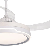 LÚZETE - VENTILATORE DA SOFFITTO LED 35W 4 PALE RITRAIBILI WIFI CHARLESTON