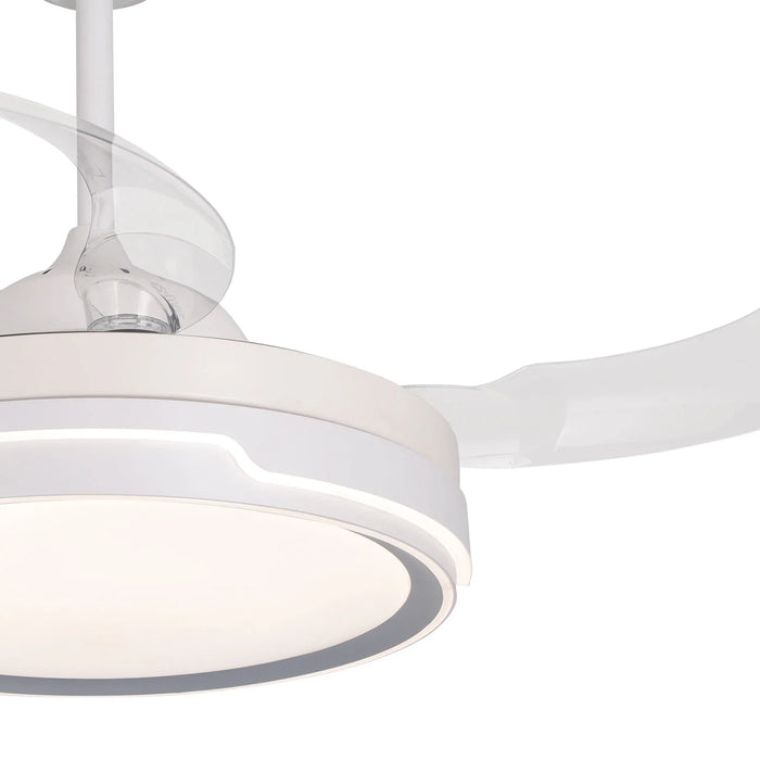 LÚZETE - VENTILATORE DA SOFFITTO LED 35W 4 PALE RITRAIBILI WIFI CHARLESTON