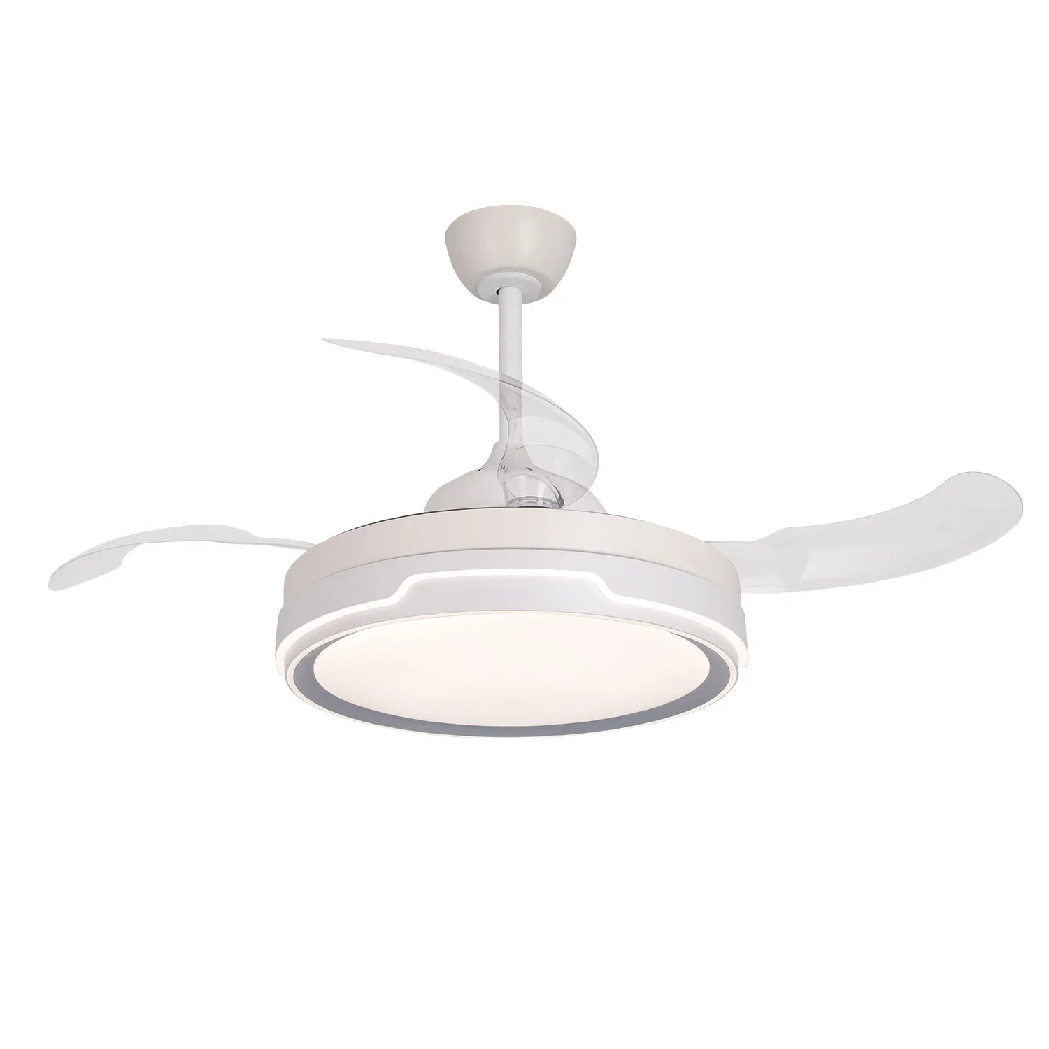 LÚZETE - VENTILATORE DA SOFFITTO LED 35W 4 PALE RITRAIBILI WIFI CHARLESTON
