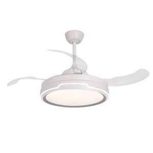 LÚZETE - VENTILATORE DA SOFFITTO LED 35W 4 PALE RITRAIBILI WIFI CHARLESTON