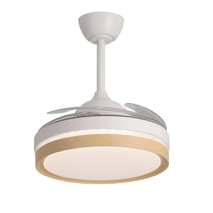 LÚZETE - VENTILATORE DA SOFFITTO LED 38W REGOLABILE 4 PALE PIEGHEVOLI TUCSON