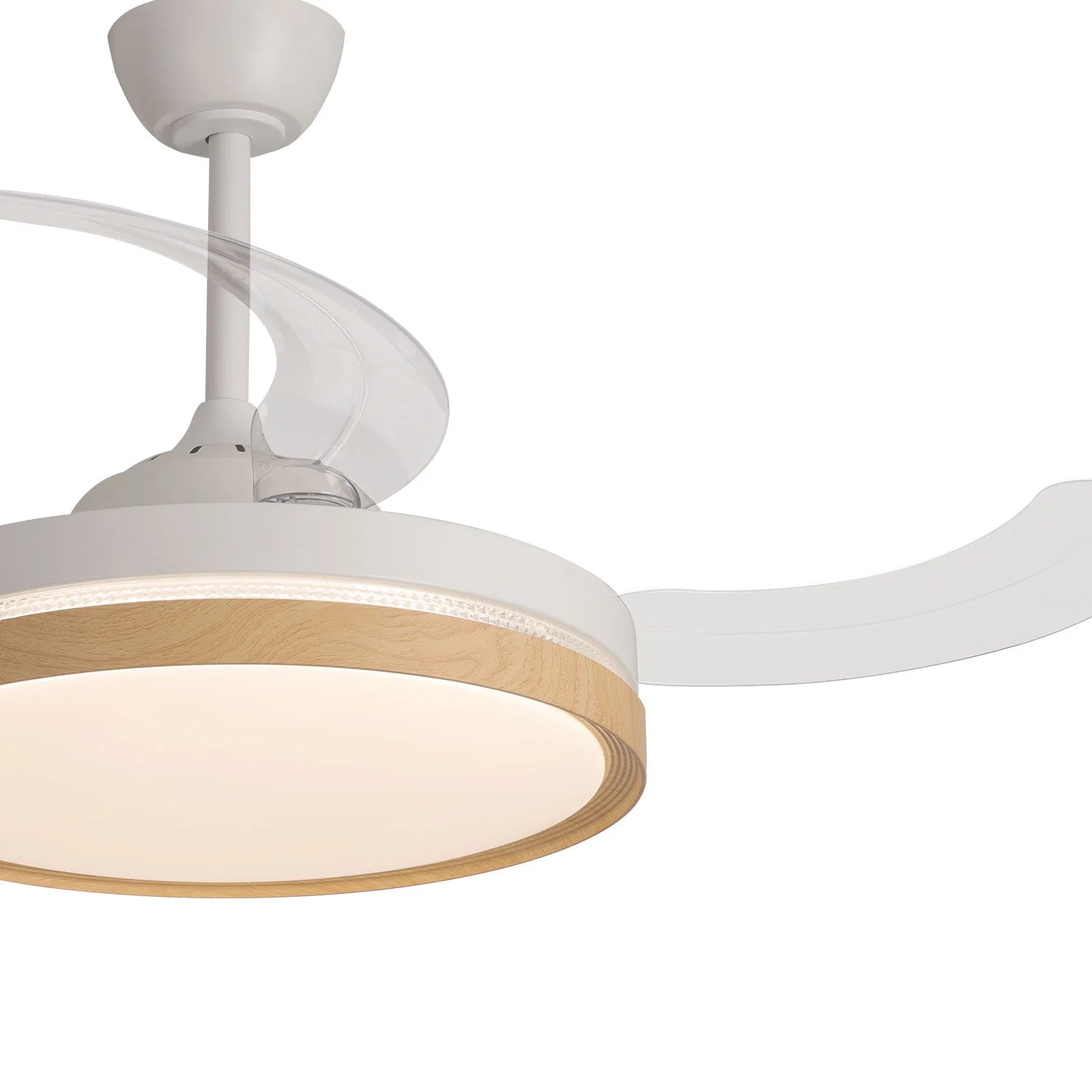 LÚZETE - VENTILATORE DA SOFFITTO LED 48W REGOLABILE 4 PALE PLEGABILI TUCSON