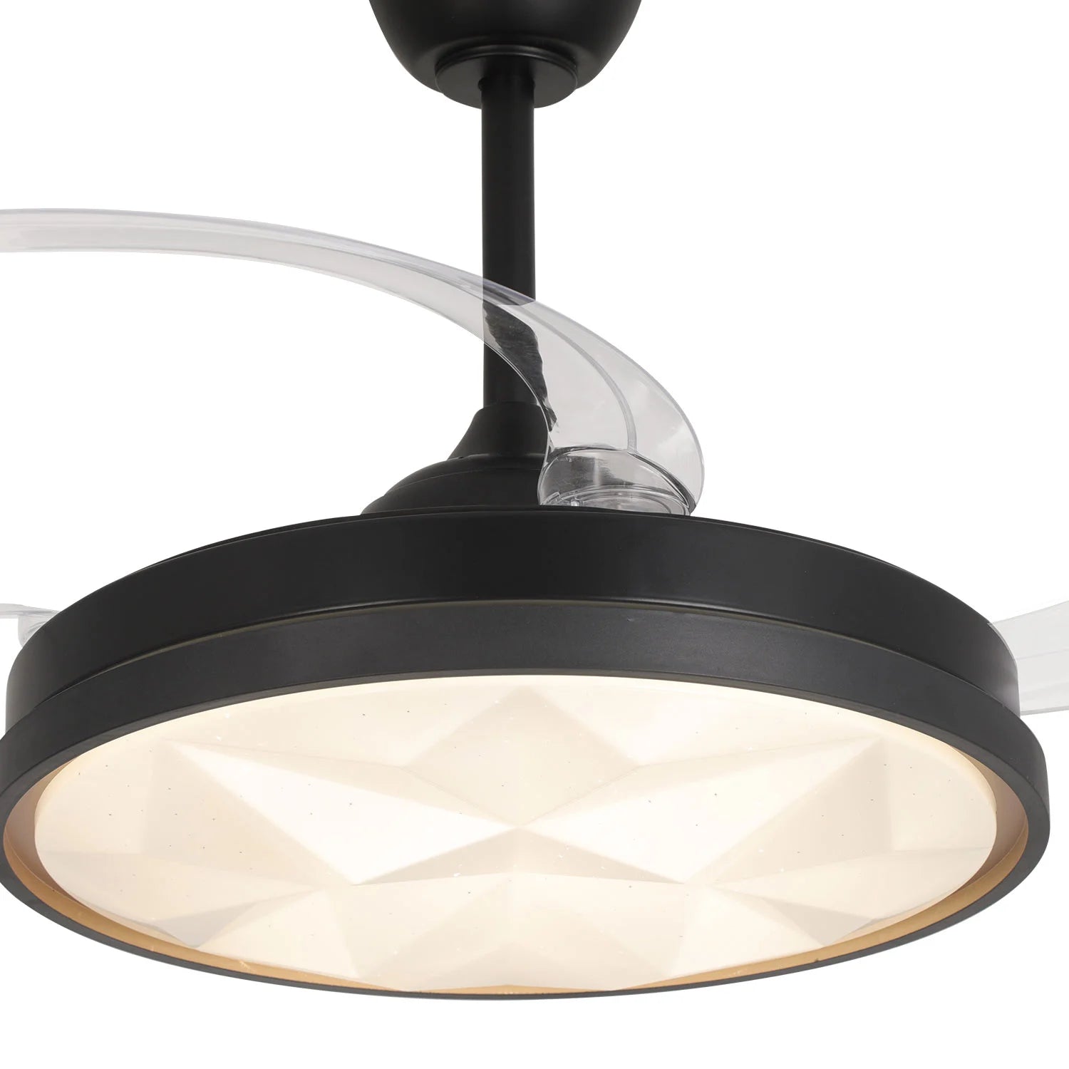 LÚZETE - VENTILATORE DA SOFFITTO LED 48W REGOLABILE CON 4 PALE PIEGHEVOLI WELLINGTON