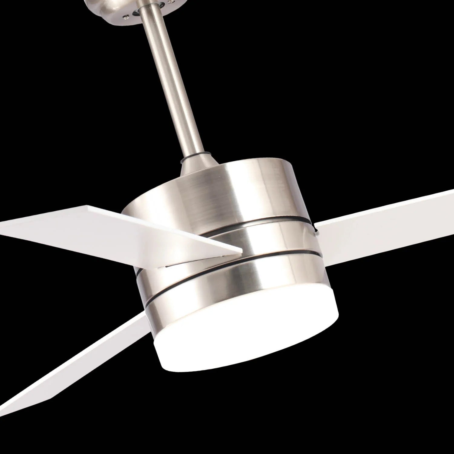 LÚZETE - VENTILATORE DA SOFFITTO LED LORENZO 18W NICHEL