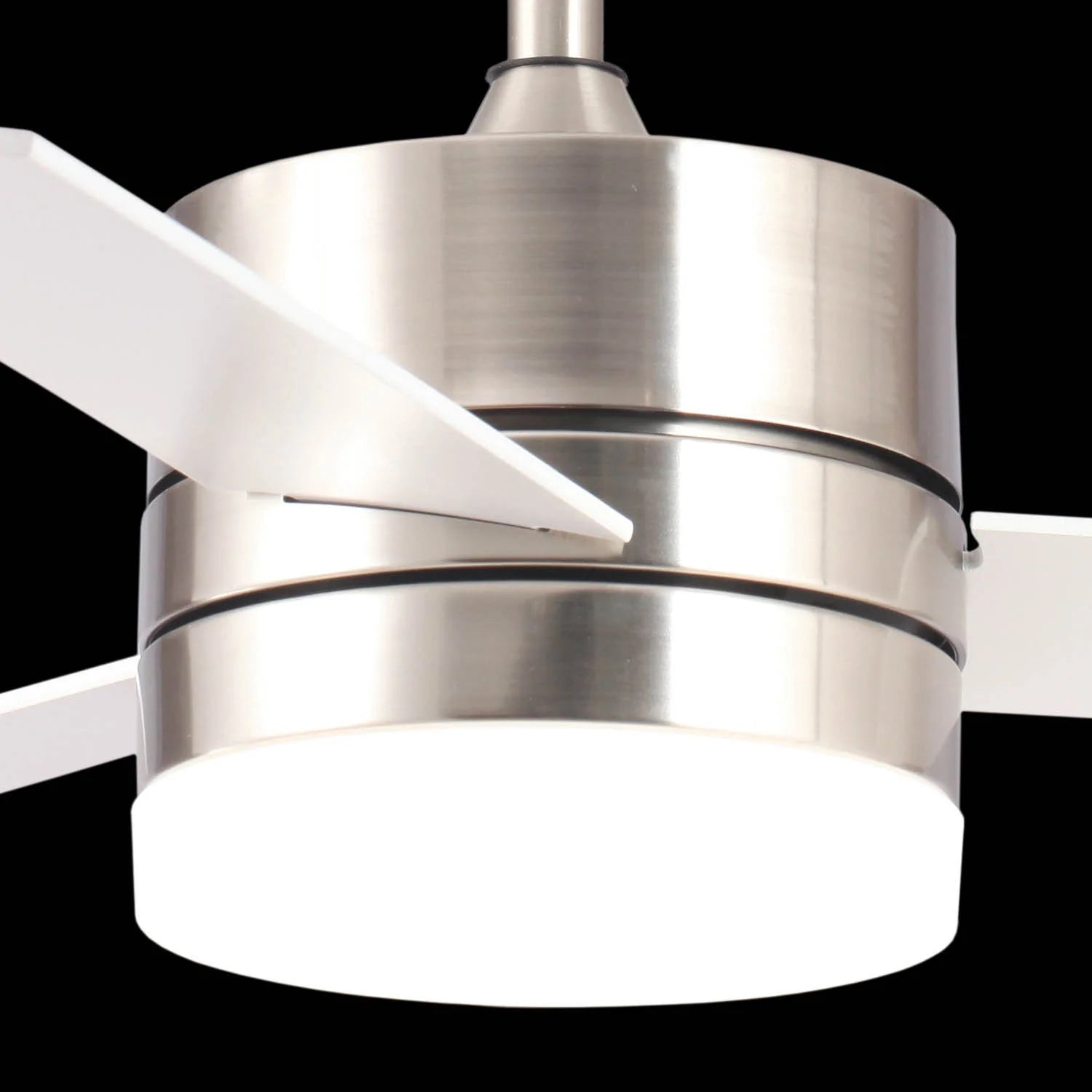 LÚZETE - VENTILATORE DA SOFFITTO LED LORENZO 18W NICHEL