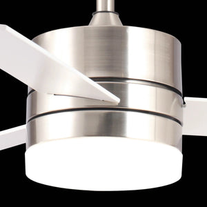 LÚZETE - VENTILATORE DA SOFFITTO LED LORENZO 18W NICHEL