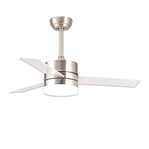 LÚZETE - VENTILATORE DA SOFFITTO LED LORENZO 18W NICHEL