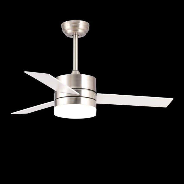 LÚZETE - VENTILATORE DA SOFFITTO LED LORENZO 18W NICHEL