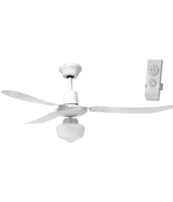 Ventilatore Da Soffitto Reversibile Con Lampadario Telecomando Integrato 70 Watt         