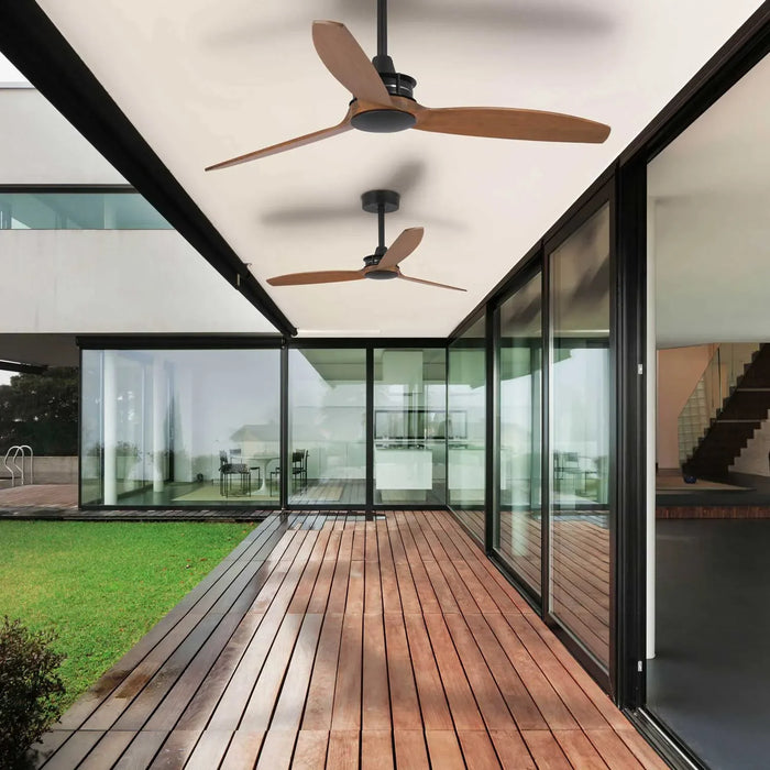 LÚZETE - VENTILATORE DA SOFFITTO SENZA LUCE 3 PALE LEGNO MOTORE DC WINSTON