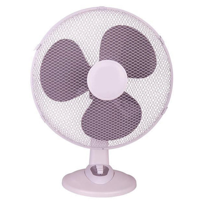 Trade Shop - Ventilatore Da Tavolo Scrivania ⌀41cm 45 Watt Con 3 Velocita' 3 Pale Grigio 6597006 -