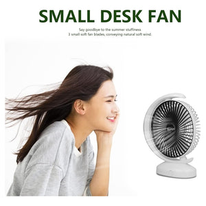 Trade Shop - Ventilatore Da Tavolo Usb Silenziosa Con Rotazione Testa Flusso D'aria A 3 Livelli -