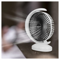 Trade Shop - Ventilatore Da Tavolo Usb Silenziosa Con Rotazione Testa Flusso D'aria A 3 Livelli -