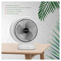 Trade Shop - Ventilatore Da Tavolo Usb Silenziosa Con Rotazione Testa Flusso D'aria A 3 Livelli -