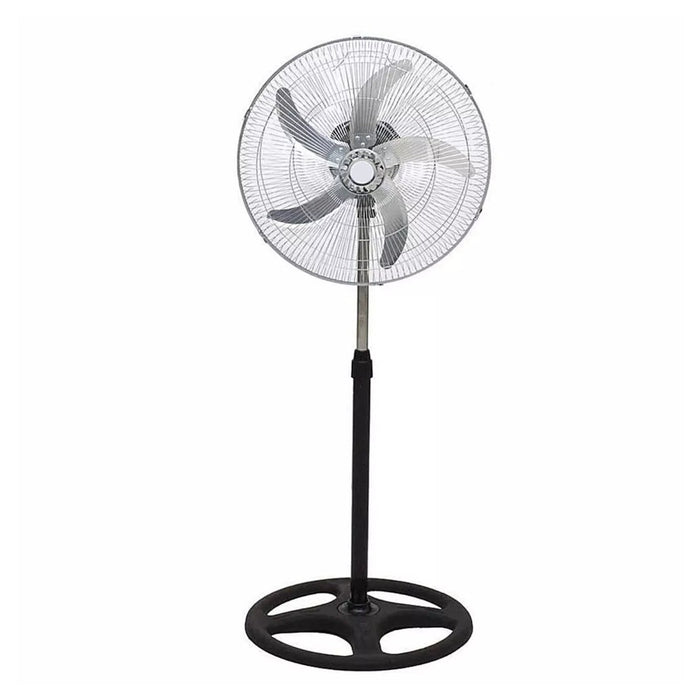 Trade Shop - Ventilatore In Acciaio 65w A Piantana Antiribaltamento Con 5 Pale 3 Velocità 6057001ml -