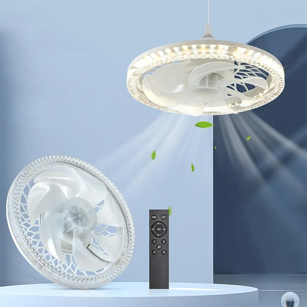 Ventilatore lampada led E27 dimmerabile 3 COLORI LUCE 45W con telecomando 30cm - ZENCOCCO