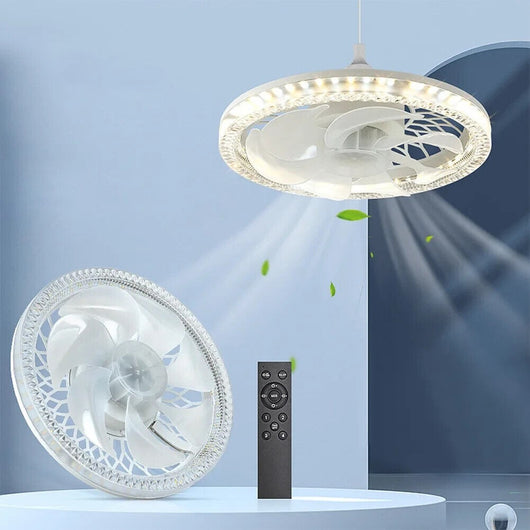 Ventilatore lampada led E27 dimmerabile 3 COLORI LUCE 45W con telecomando 30cm - ZENCOCCO