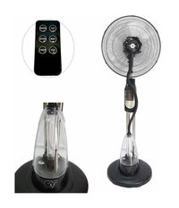 Ventilatore Nebulizzatore Ad Acqua Oscillante Piantana Elegance Lcd Led 70w         