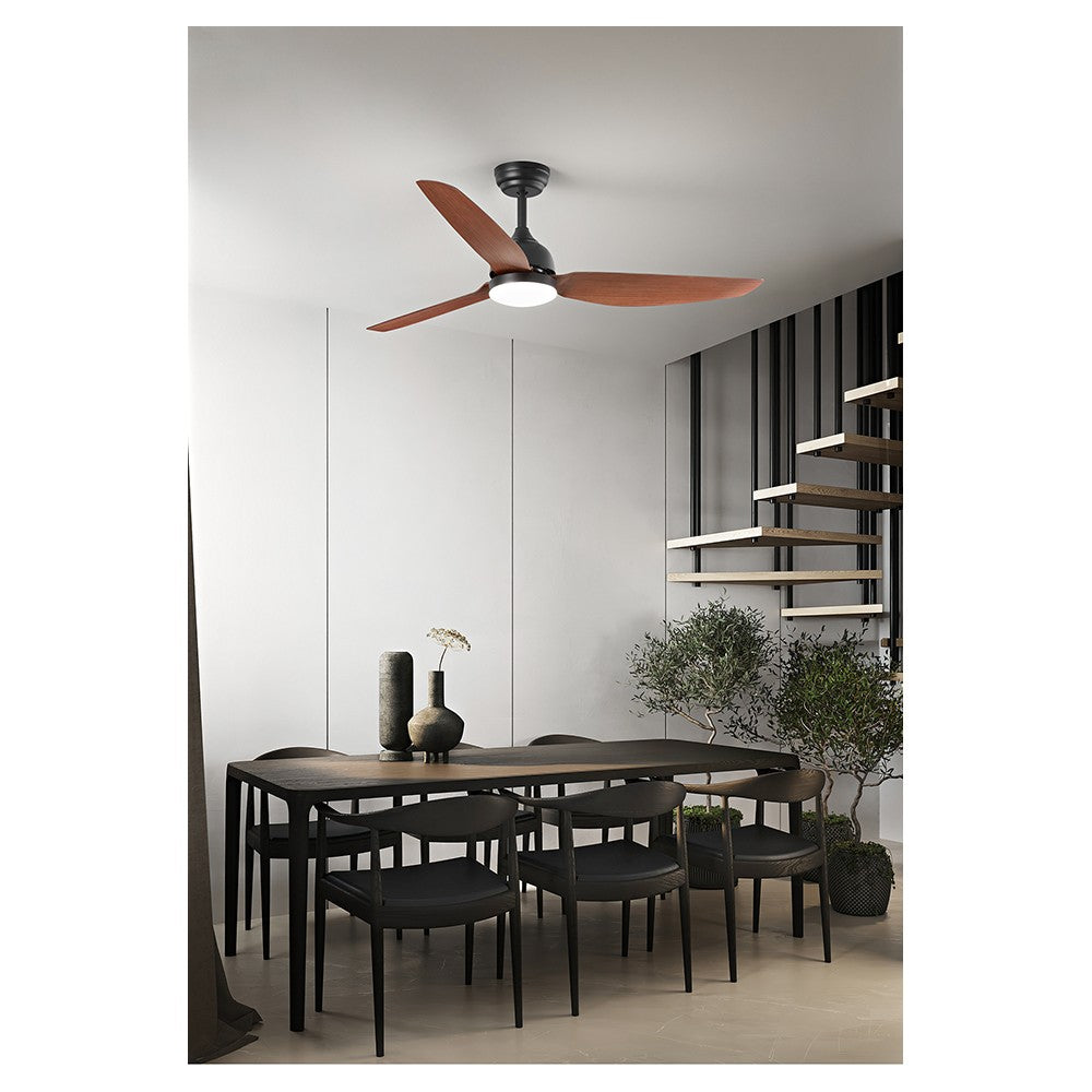 Ventilatore Pegaso+ in metallo verniciato nero 18w a led 7183 N CT motore DC