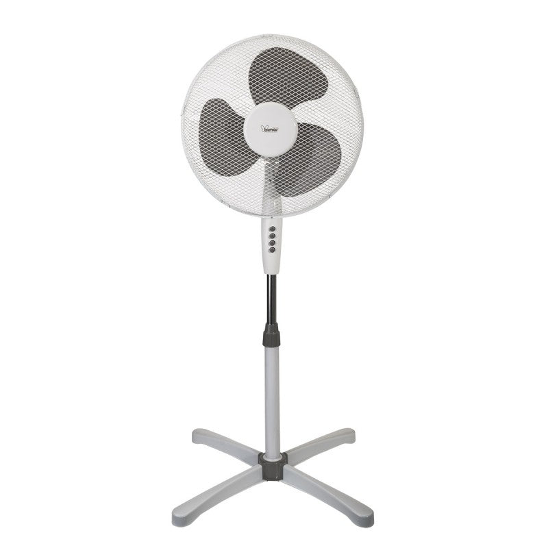 Bimar Ventilatore a Piantana VP416,Ventilatore da pavimento Altezza Regolabile, Elica Ø 40 cm con 3 Pale, Selettore 3 Velocità, Oscillazione Dx Sx, Inclinazione Regolabile