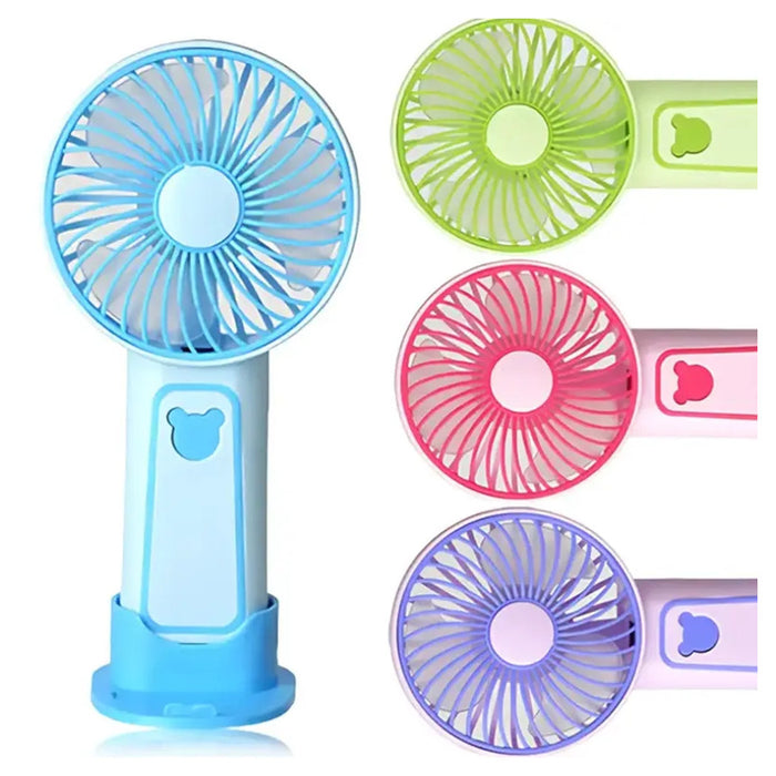 Trade Shop - Ventilatore Portatile Con Supporto Telefono Cellulare A Batteria Ricaricabile Tx-265 -