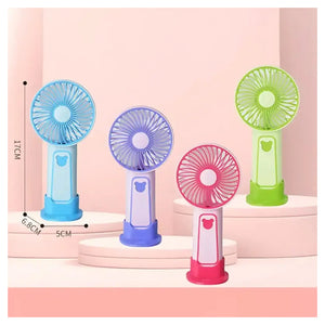 Trade Shop - Ventilatore Portatile Con Supporto Telefono Cellulare A Batteria Ricaricabile Tx-265 -