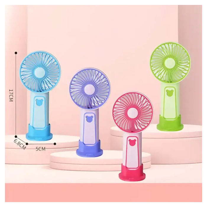 Trade Shop - Ventilatore Portatile Con Supporto Telefono Cellulare A Batteria Ricaricabile Tx-265 -