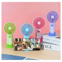 Trade Shop - Ventilatore Portatile Con Supporto Telefono Cellulare A Batteria Ricaricabile Tx-265 -