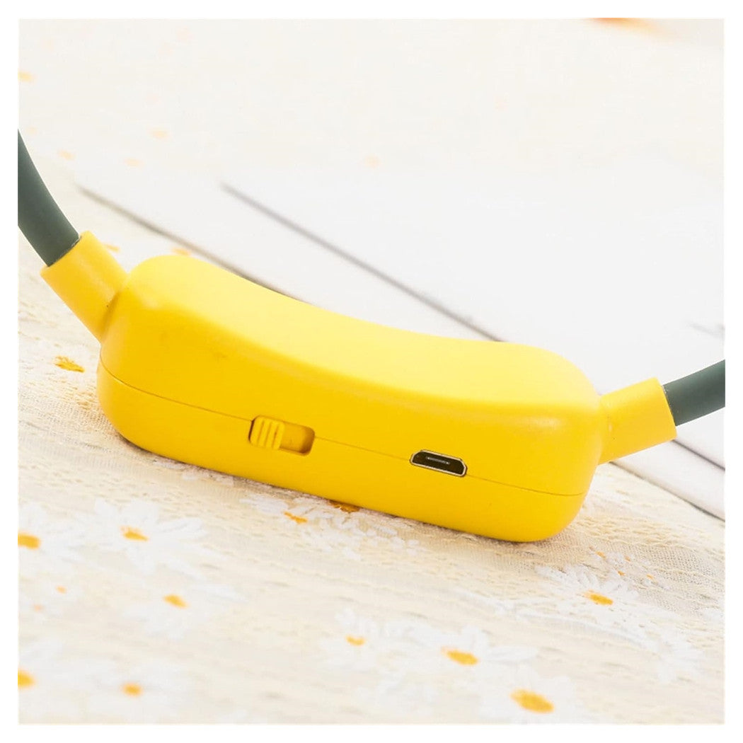 Trade Shop - Ventilatore Portatile Da Appendere Al Collo 2 Velocità Usb Ricaricabile Per Sport Viaggi -