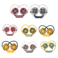 Trade Shop - Ventilatore Portatile Da Appendere Al Collo 2 Velocità Usb Ricaricabile Per Sport Viaggi -