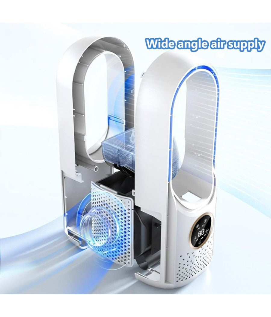 Ventilatore Tavolo Umidificazione Usb Portatile Multifunzionale 6 Velocità  Bianco         