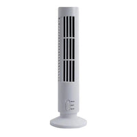 Trade Shop - Ventilatore Verticale A Torre Senza Pale Portatile Ricarica Usb 3w 2 Velocita' 11x34cm -